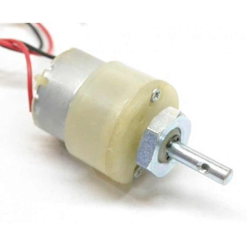 12V DC Geared Motor - Center Shaft, 10 RPM