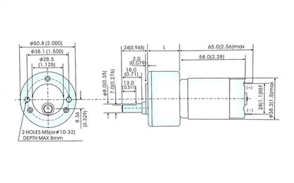 12V DC RS-50-555 Side Shaft Geared Motor - 200 RPM High Torque