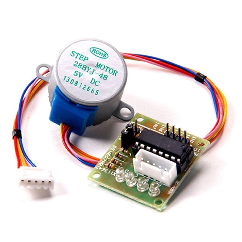 28YBJ-48 Stepper Motor: DC 5V, 4 Phase, 5 Wire, with ULN2003 Driver Board