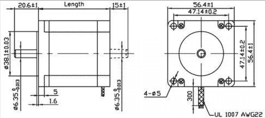 NEMA23 Hybrid Stepper Motor - 10.1 kgcm Bipolar