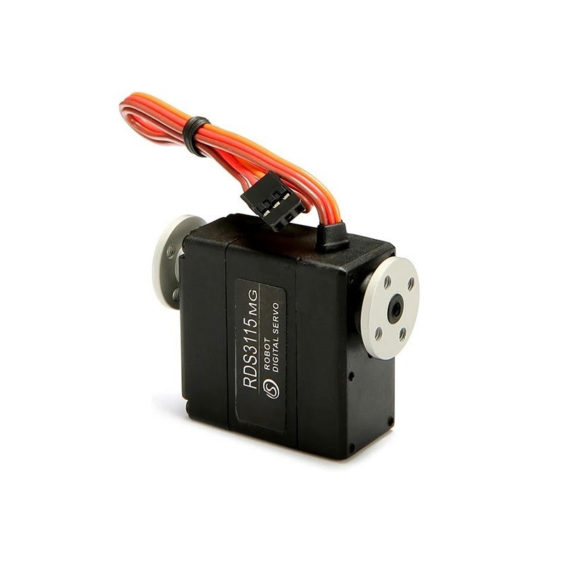 RDS3115 MG Digital Metal Gear Dual Shaft Servo Motor - 15kg, 180 Degree Rotation, with Holders