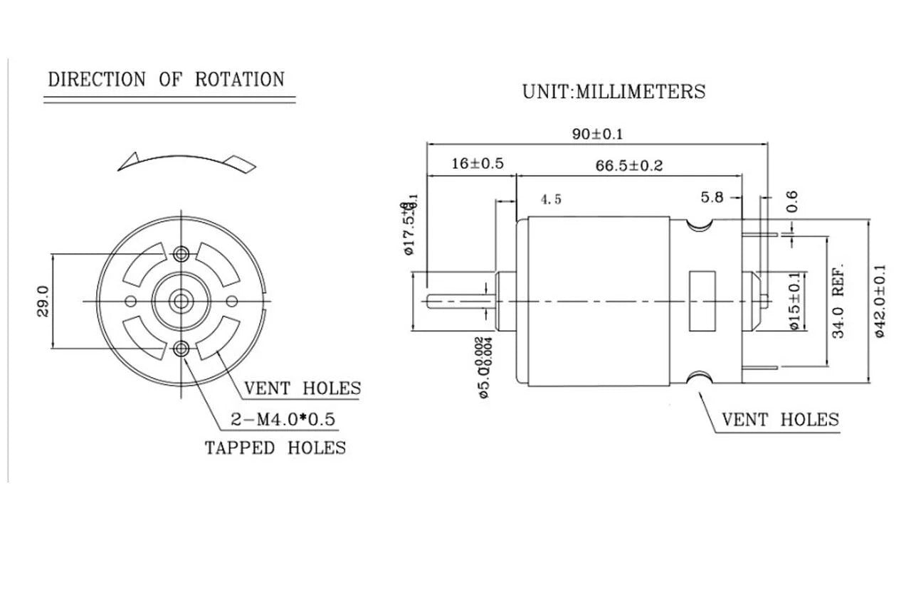 High Torque RS-775 Motor - 12V, 7000 RPMHigh Torque RS-775 Motor - 12V, 7000 RPM