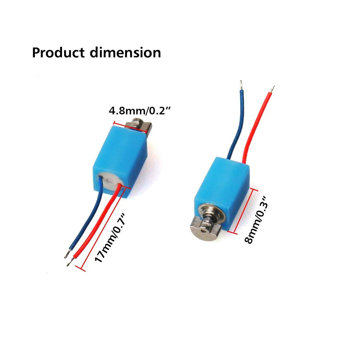 Vibrating Micro Vibration Motor (4mm x 8mm) - 2 Pieces