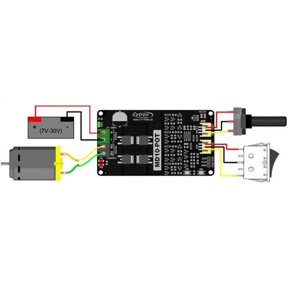 Cytron 10A Switch Control Potentiometer DC Motor Driver - 7V to 30V (MD10POT)