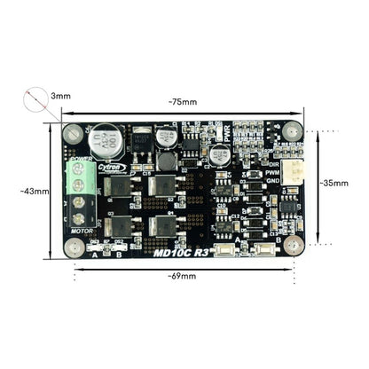 Cytron 13A Enhanced DC Motor Driver - 30A Peak (MD10C, 10 Seconds)