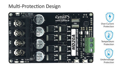 Cytron 20Amp DC Motor Driver - 6V to 30V (Model: MD20A)