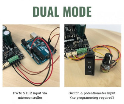 Cytron 25A DC Motor Driver with Switch Control Potentiometer - 7V to 58V (MD25HV POT)