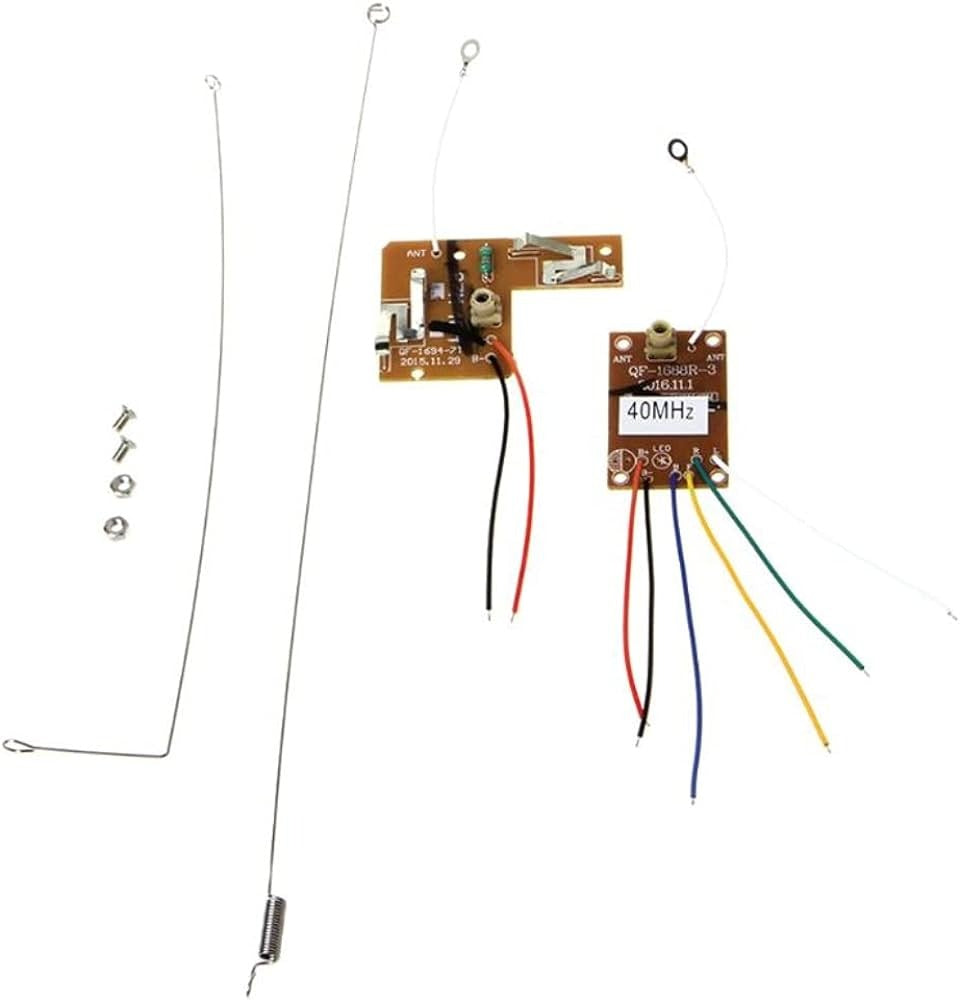 4CH 40MHz Remote Transmitter & Receiver Board with Antenna for DIY RC Car Robot