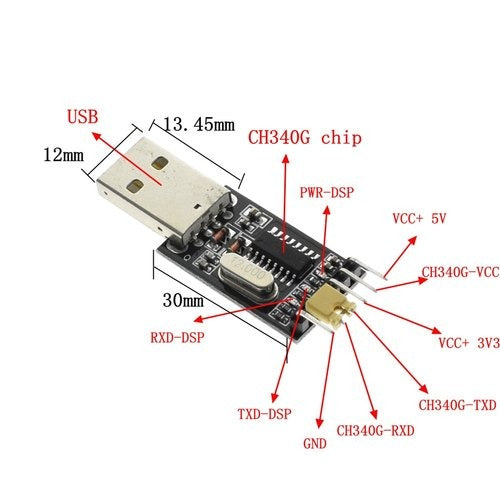 CH340G USB to TTL (Serial) Converter for Arduino Nano Raspberry Pi