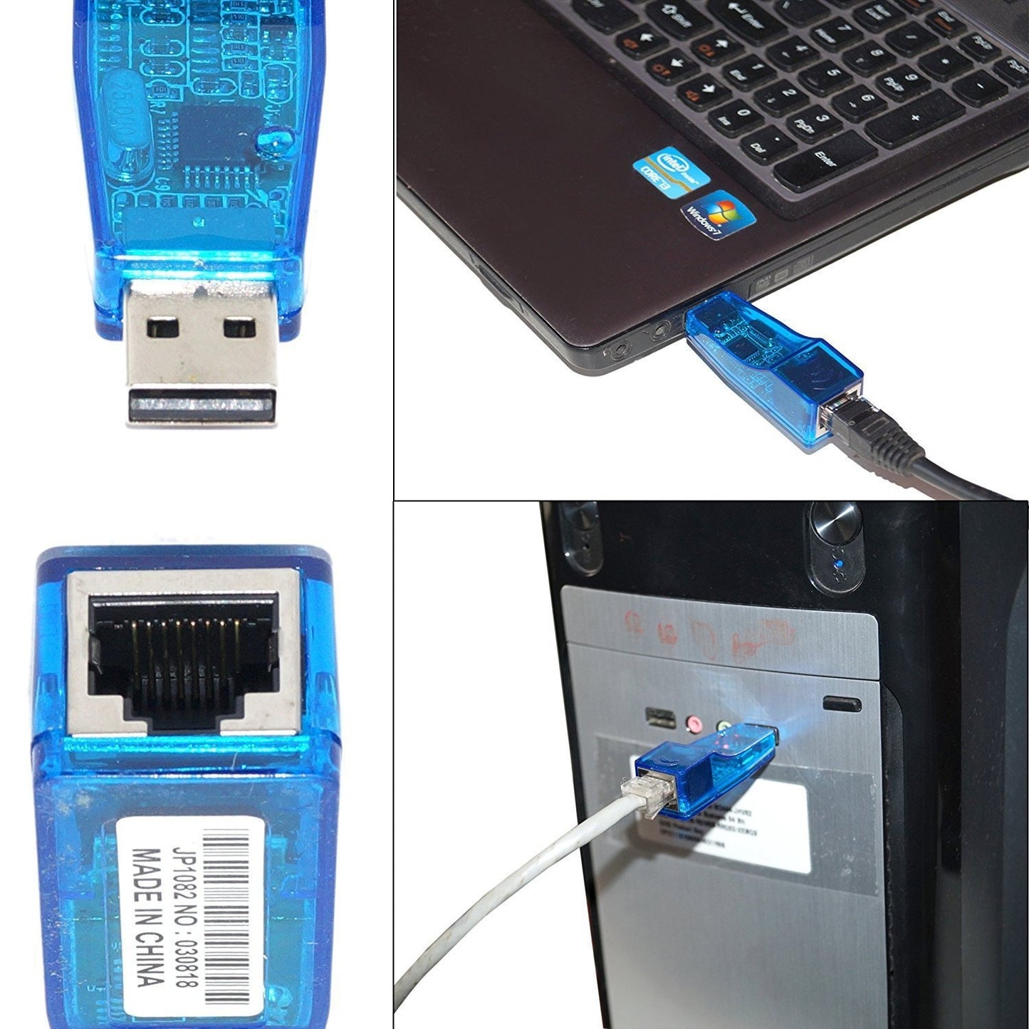 USB 2.0 to Ethernet RJ45 Network LAN Adapter Card