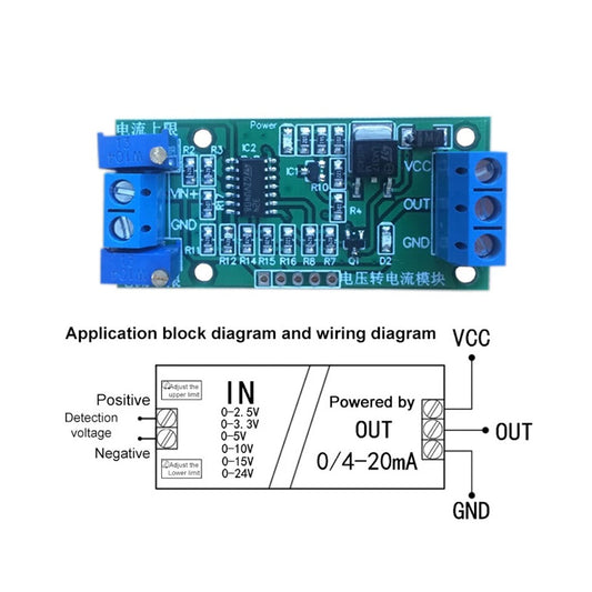 Voltage to Current Converter Module: 0-10V to 4-20mA