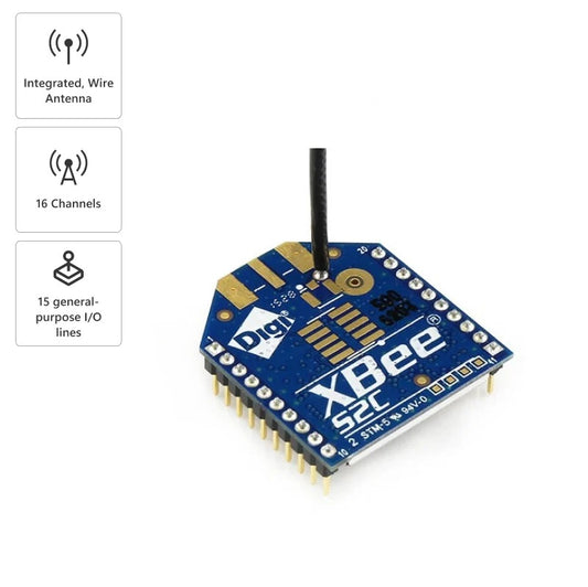 Zigbee XBee Module S2C - 2mW with Wire Antenna (XB24CZ7WIT-004)