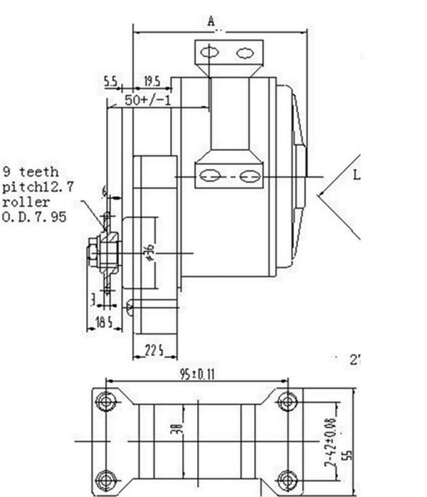 MY1016Z3 24V 350W 300RPM Geared DC Motor for Ebike Bicycle