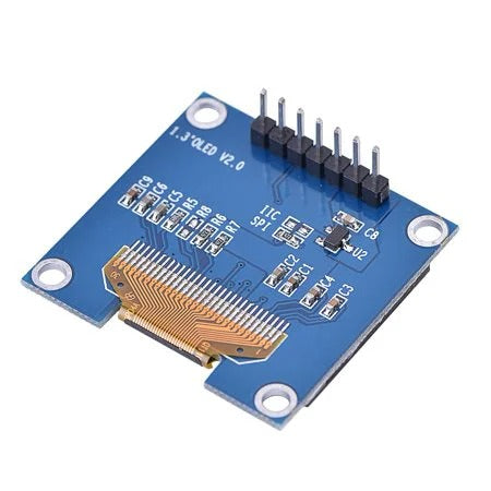 1.3 Inch OLED Blue Display Module 128 - 64, SPI Interface (7 Pin)