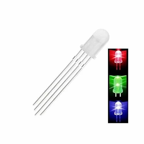 5mm Round RGB LED - Through Hole Water Clear (Common Cathode), 4-Pin