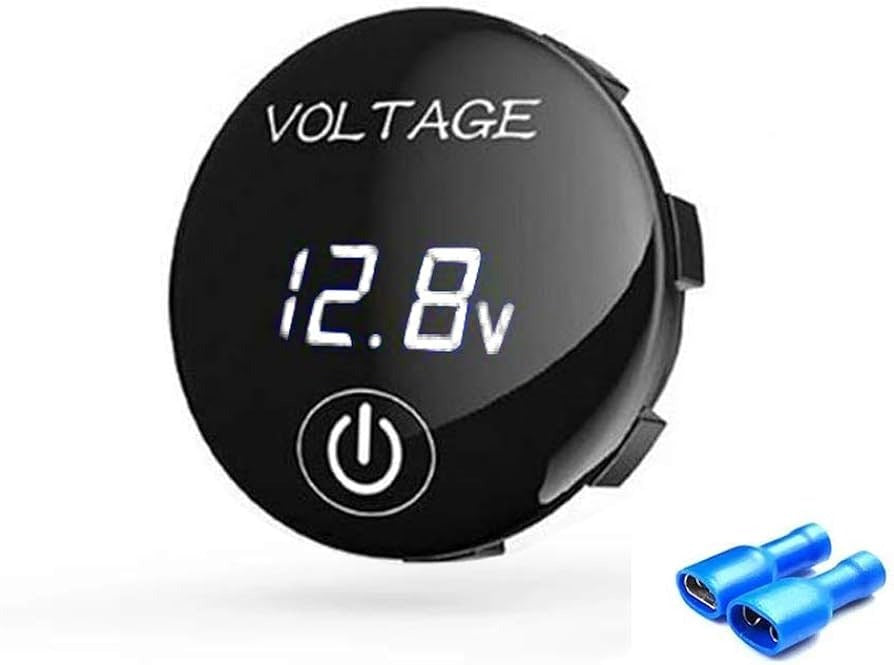 Digital Voltmeter Battery Capacity Indicator (DC 5V-48V) for Car Motorcycle with ON/OFF Touch Switch