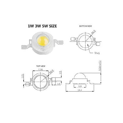 Cold White High Power 1W SMD LED