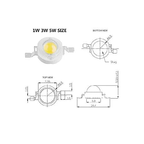 Cold White High Power 1W SMD LED