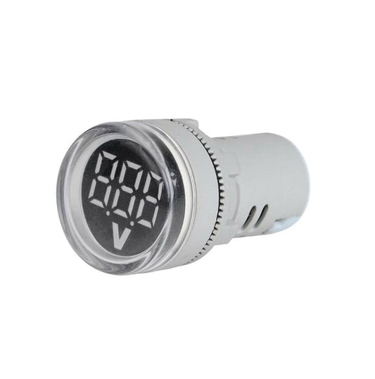 AD16-22DSV Digital Voltmeter Indicator - White, AC 60-500V, 22mm