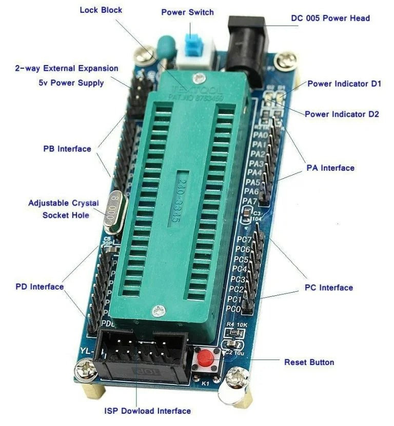 ATmega16/32 ISP AVR Minimum Development System Board Module