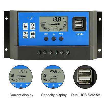 Intelligent LCD Solar Charge Controller: 40A