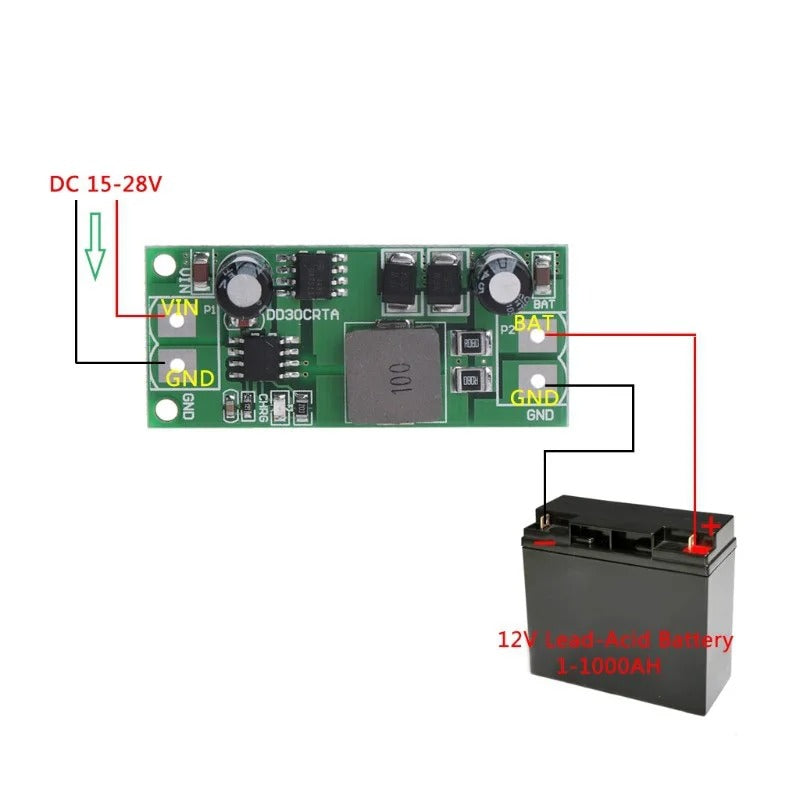 HOT DD30CRTA Car Lead Acid Battery Charger: 12V Charging Device, 3A Current, 1-10000AH UPS Solar Power Module With Terminal