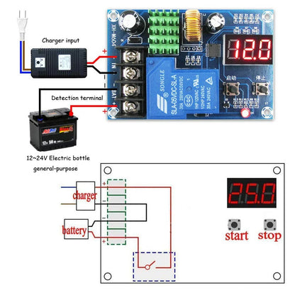 XH-M604 6V-60V Battery Charging Control Board: Intelligent Charger Power Control Panel, Automatic Charging Power