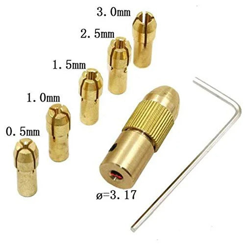 0.5-3mm Small Electric Drill Chuck Set for 775 DC Motor (5.05mm Hole)