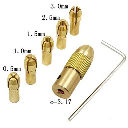 0.5-3mm Small Electric Drill Chuck Set for 775 DC Motor (5.05mm Hole)