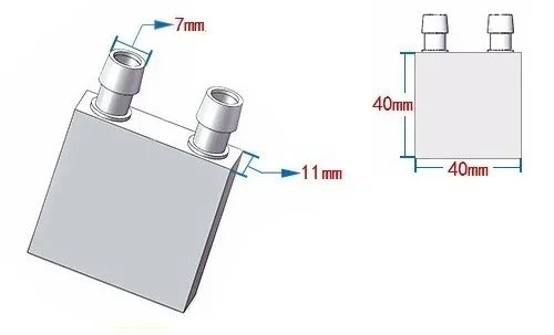 Water Cooling Plate: 40x40mm