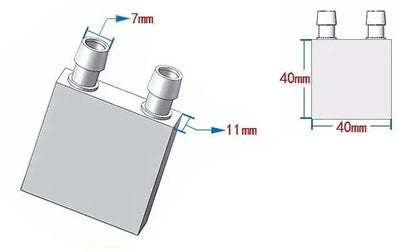 Water Cooling Plate: 40x40mm