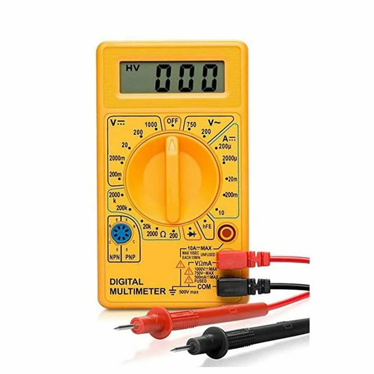 Digital Multimeter DT830D - Yellow Color, 1000V DC/750V AC